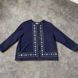 Croft and Barrow Embroidered Sweater